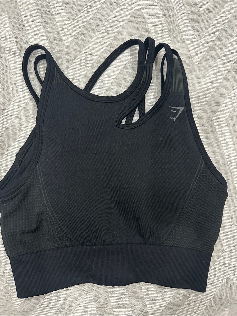 Gymshark Black Strappy High-Neck Sports Bra